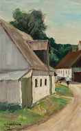 Load image into Gallery viewer, Charming Mid Century Original Oil Painting from Sweden 1959
