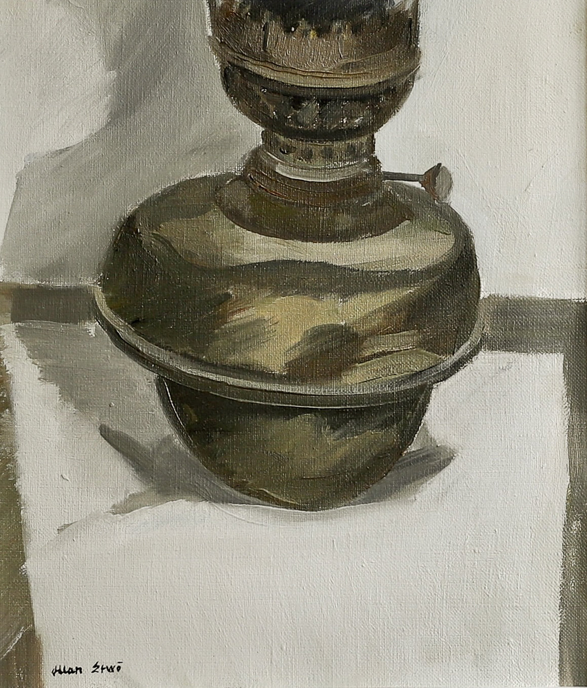 Affordable Art Vintage Original Still Life Painting from Sweden