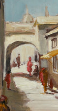 Load image into Gallery viewer, Vintage Art Room Original Cityscape Oil Painting from Sweden
