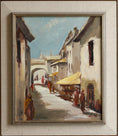 Load image into Gallery viewer, Vintage Art Room Original Cityscape Oil Painting from Sweden
