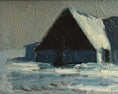 Load image into Gallery viewer, Vintage Art Original Winterscape Oil Painting from Sweden
