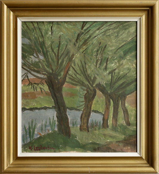 Affordable Art Original Landscape Oil Painting by H Lundström