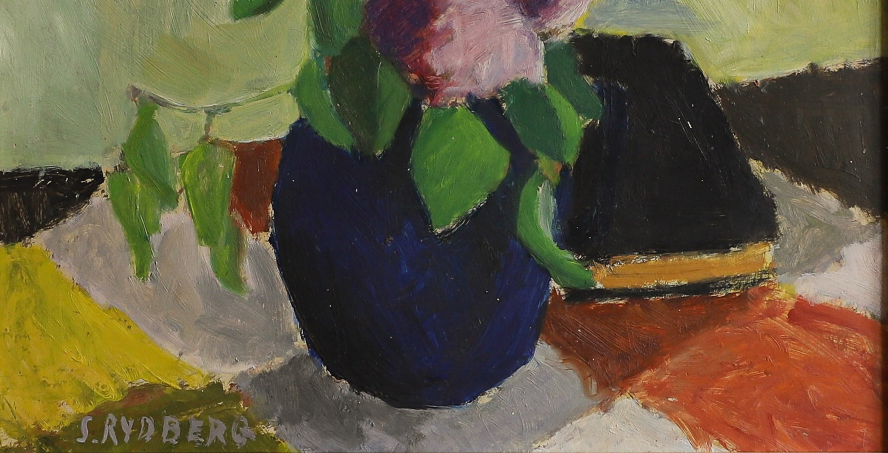 Vintage Mid Century Original Floral Still Life from Sweden