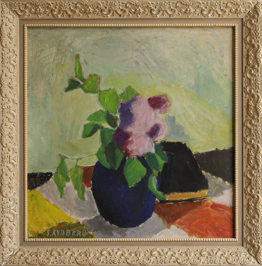 Vintage Mid Century Original Floral Still Life from Sweden