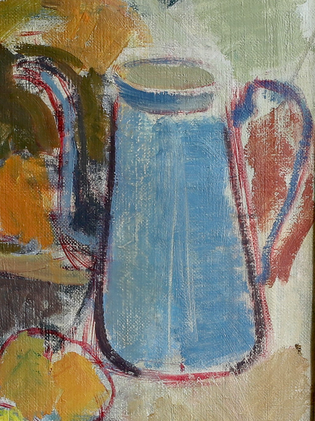 Vintage Original Kitchen Still Life Oil Painting from Sweden
