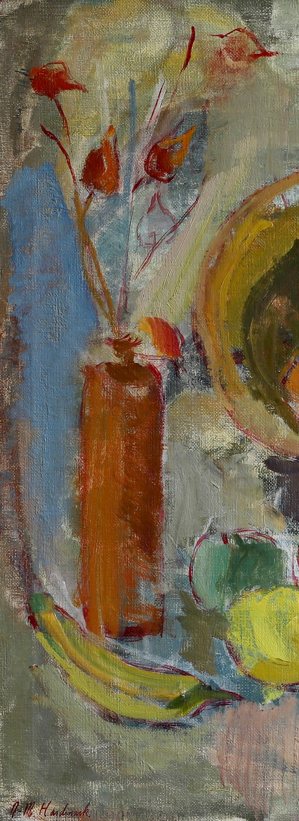 Vintage Original Kitchen Still Life Oil Painting from Sweden