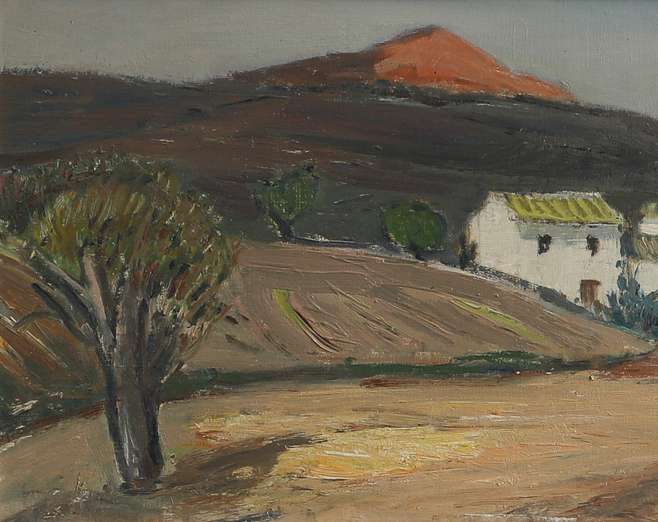 Vintage Art Room Original Landscape Oil Painting from Sweden