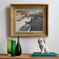 Load image into Gallery viewer, Vintage Mid Century Original Cityscape Painting from Sweden

