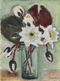 Load image into Gallery viewer, Vintage Art Original Still Life Floral Oil Painting from Sweden
