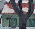 Load image into Gallery viewer, Mid Century Original Colorful Cityscape Oil Painting from Sweden
