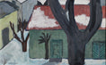 Load image into Gallery viewer, Mid Century Original Colorful Cityscape Oil Painting from Sweden
