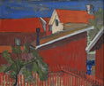 Load image into Gallery viewer, Mid Century Original Cityscape Oil Painting from Sweden
