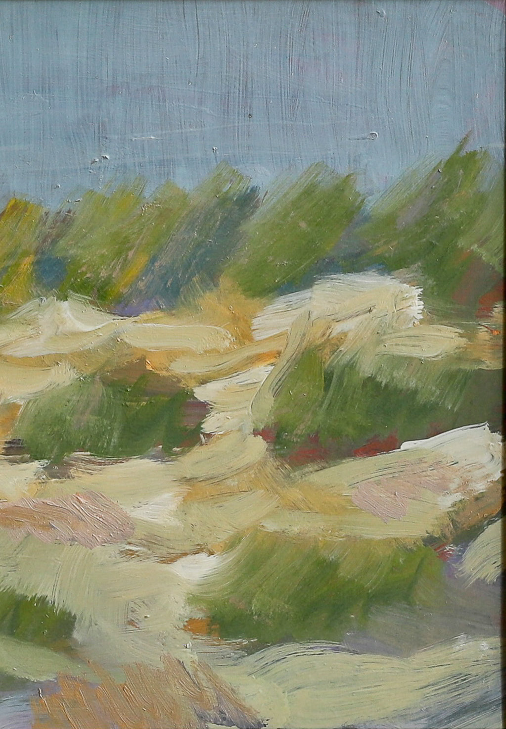 Vintage Art Room Original Mid Century Coastal Oil Painting from Sweden