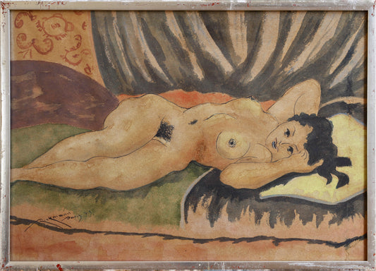 Original Vintage Figurative Painting from Paris 1935