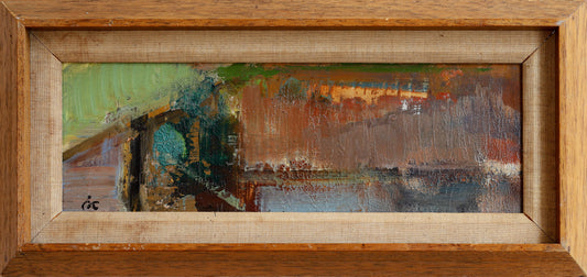 Mid Century Original Abstract Oil Painting from Sweden