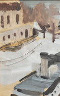 Load image into Gallery viewer, Vintage Mid Century Original Cityscape Painting from Sweden

