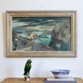 Load image into Gallery viewer, Vintage Art Original Coastal Oil Painting from Sweden
