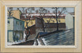 Load image into Gallery viewer, Vintage Mid Century Original Winter Cityscape Oil Painting from Sweden
