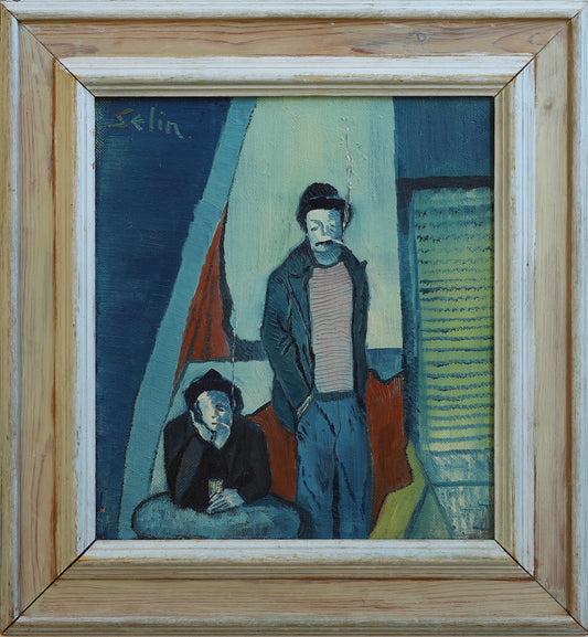 Vintage Mid Century Original Oil Painting from Sweden