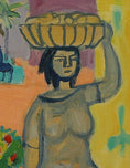 Load image into Gallery viewer, Vintage Art Room Colorful Original Oil Painting from Sweden
