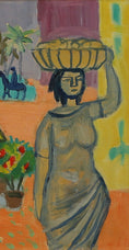 Load image into Gallery viewer, Vintage Art Room Colorful Original Oil Painting from Sweden
