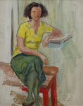 Load image into Gallery viewer, Vintage Original Figurative Oil Painting from Sweden
