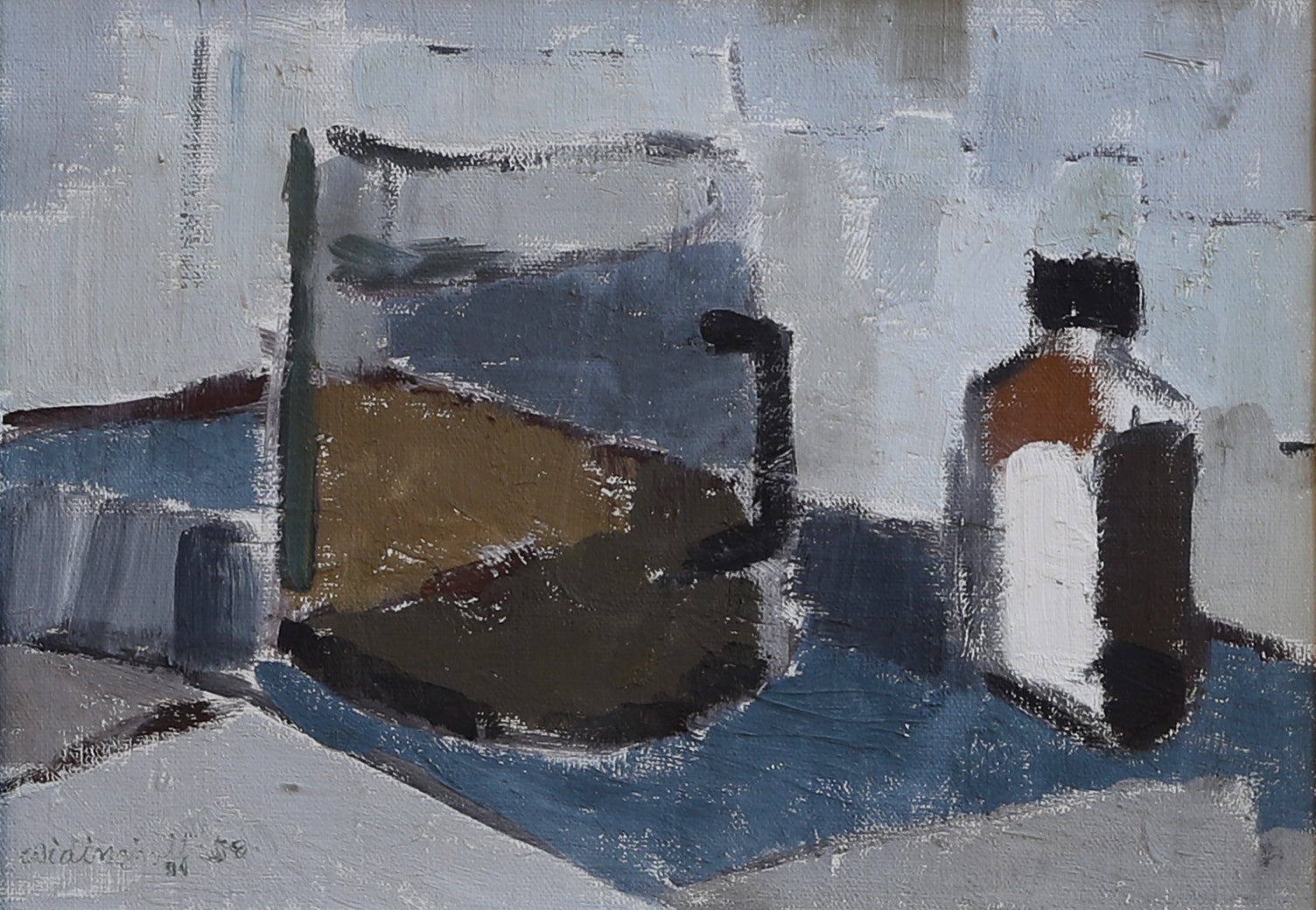 Vintage Mid Century Original Still Life from Sweden