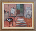 Load image into Gallery viewer, Original Vintage Farmhouse Interior Oil Painting from Sweden
