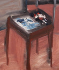 Load image into Gallery viewer, Original Vintage Farmhouse Interior Oil Painting from Sweden
