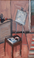 Load image into Gallery viewer, Original Vintage Farmhouse Interior Oil Painting from Sweden
