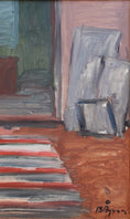 Load image into Gallery viewer, Original Vintage Farmhouse Interior Oil Painting from Sweden
