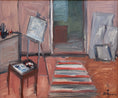 Load image into Gallery viewer, Original Vintage Farmhouse Interior Oil Painting from Sweden
