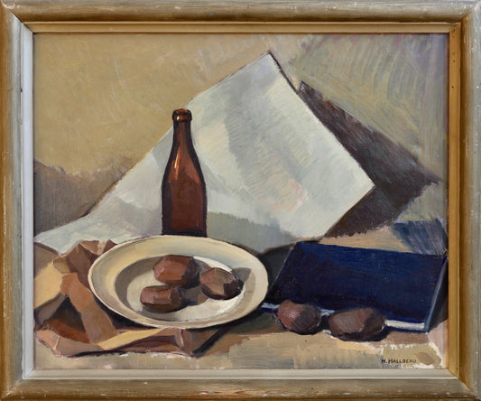 Vintage Art Original Still Life Painting from Sweden