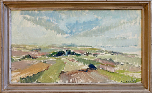 Mid Century Original Landscape Oil Painting From Sweden By H Cardell