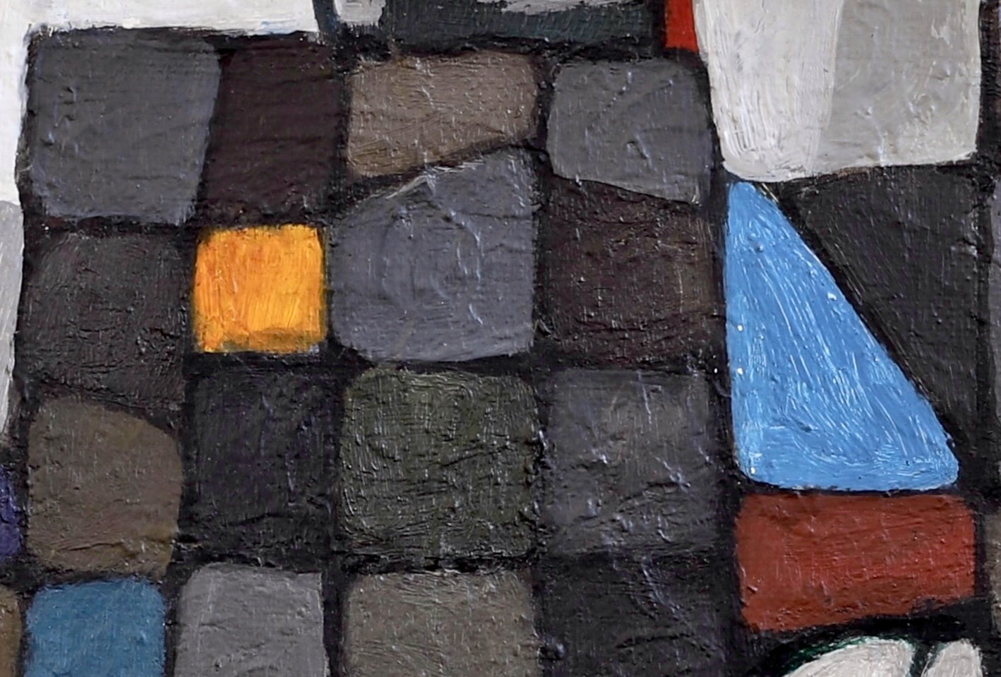 Mid Century Vintage Abstract Painting From Sweden