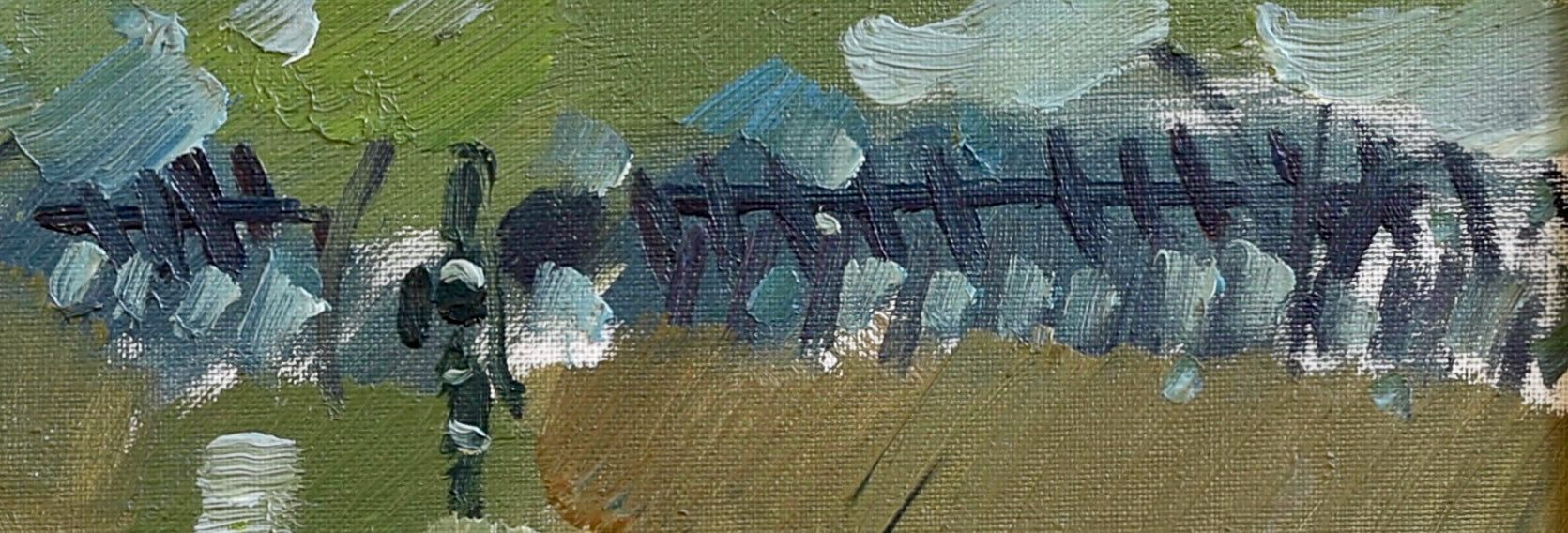 Mid Century Original Oil Painting Vintage Art Room from Sweden