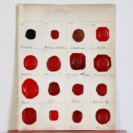 Heraldic Wax Seals From Swedish Nobility