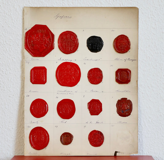 Heraldic Wax Seals of Counts From Sweden