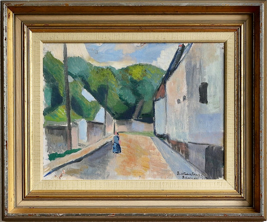Mid Century Original Oil Painting from Sweden