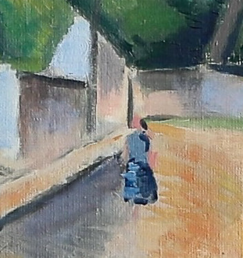 Mid Century Original Oil Painting from Sweden