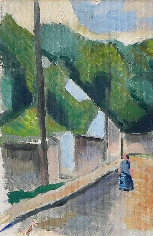 Mid Century Original Oil Painting from Sweden