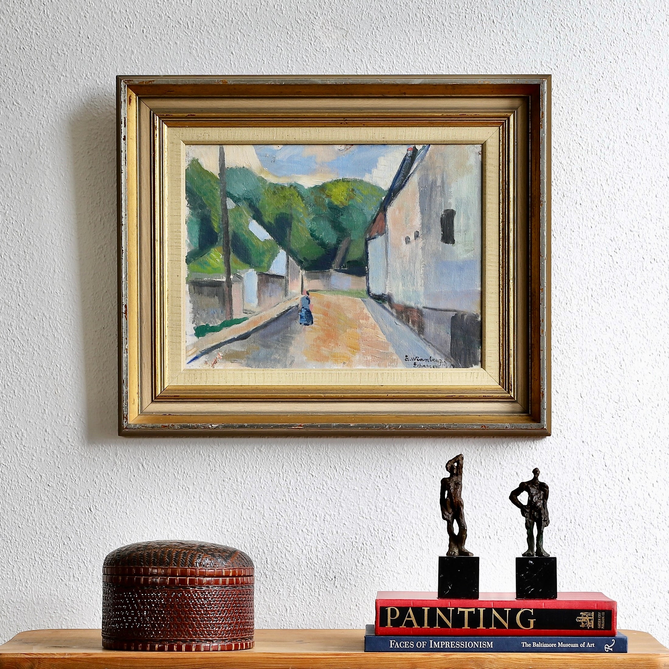 Mid Century Original Oil Painting from Sweden