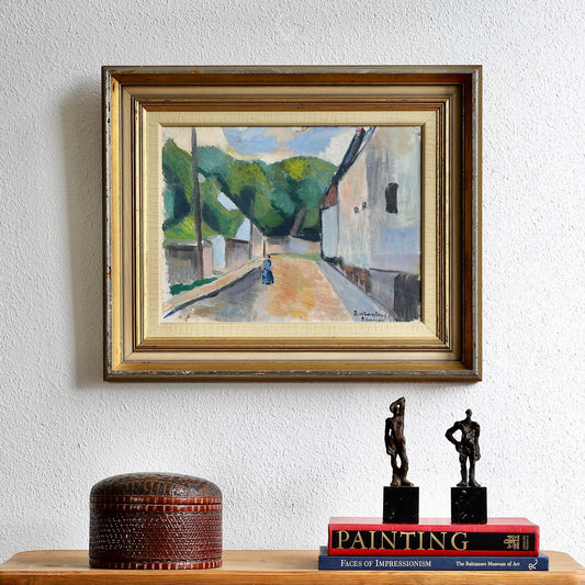 Mid Century Original Oil Painting from Sweden