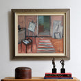 Load image into Gallery viewer, Original Vintage Farmhouse Interior Oil Painting from Sweden
