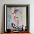 Load image into Gallery viewer, Vintage Mid Century Original Interior Oil Painting from Sweden 1945
