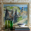 Vintage Art Room Coastal Mid Century Scene Oil Painting