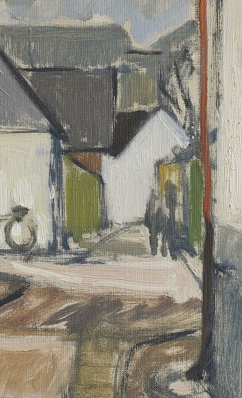 Original Oil Painting Vintage Art Mid Century Sweden