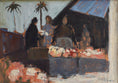 Load image into Gallery viewer, Mid Century Original Market Scene Oil Painting From Sweden
