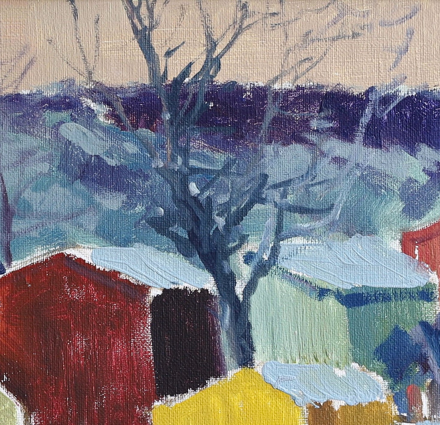 Vintage Art Room Original Oil Painting from Sweden by T Gavik