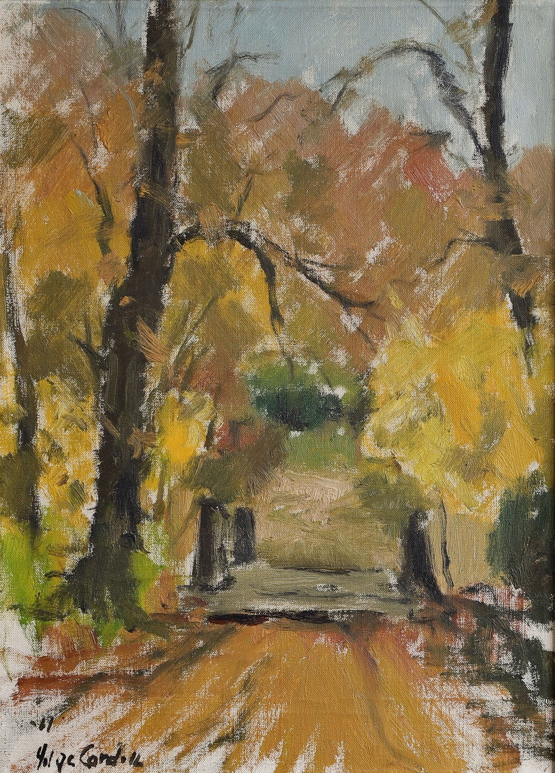 Vintage Original Landscape Oil Painting By H Cardell Sweden